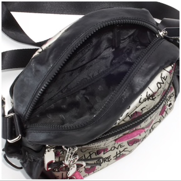 Juicy Couture Black Coated Canvas Bag Key Fob NWT - Picture 7 of 8